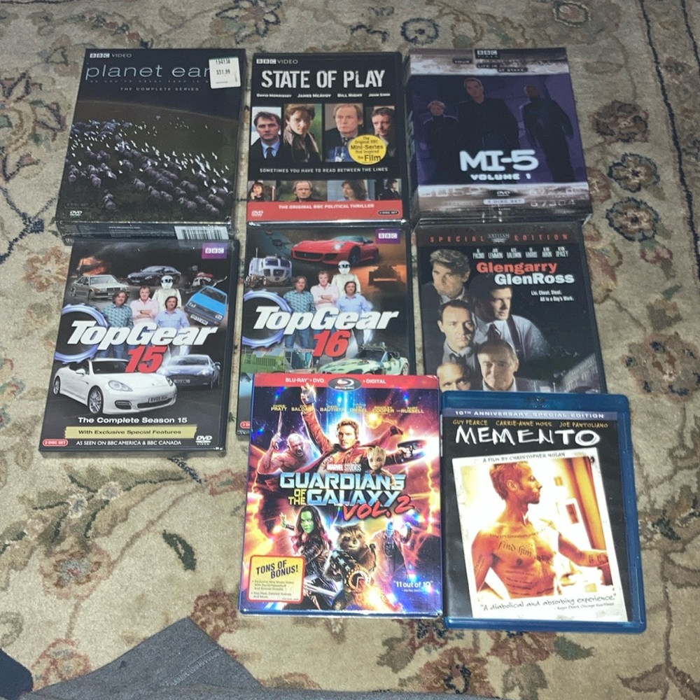 Assorted DVDs… most still sealed and never opened.